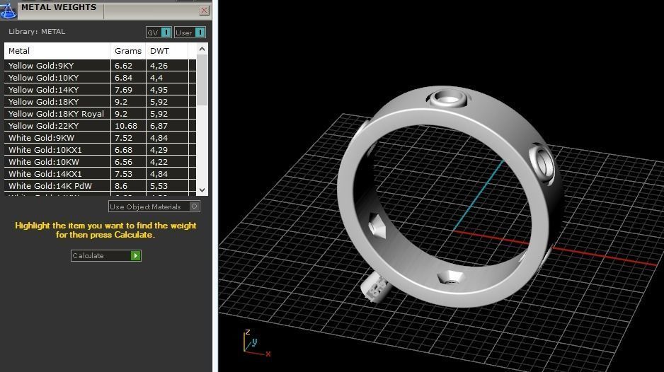 Ring with stones Model 2185 3D print model_9