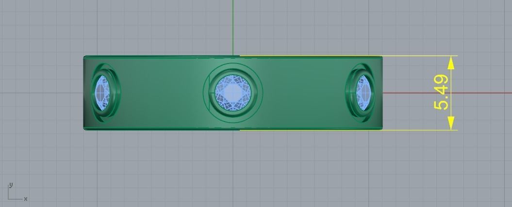 Ring with stones Model 2185 3D print model_8