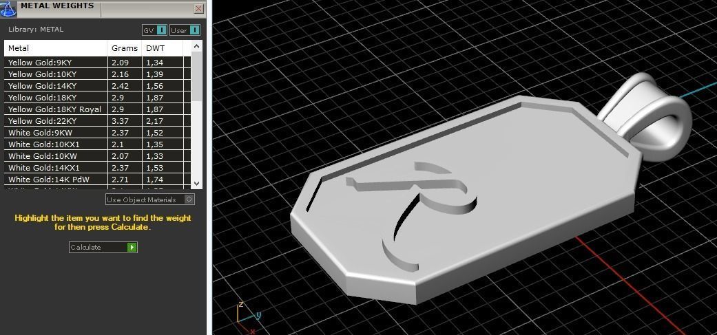 Pendant with the letter R Model 2203 3D print model_8