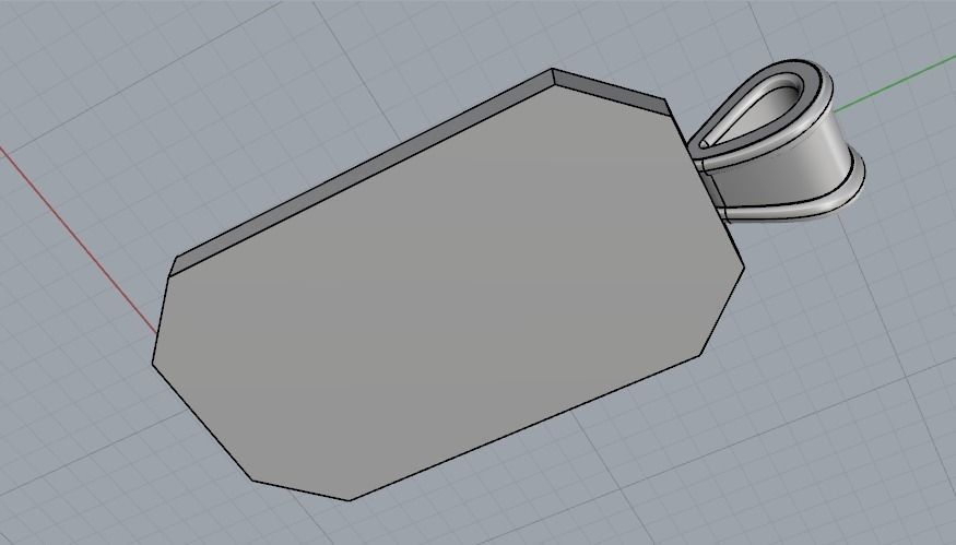 Pendant with the letter R Model 2203 3D print model_5