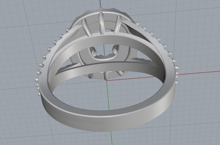 Double halo ring Model 2199 3D print model_5