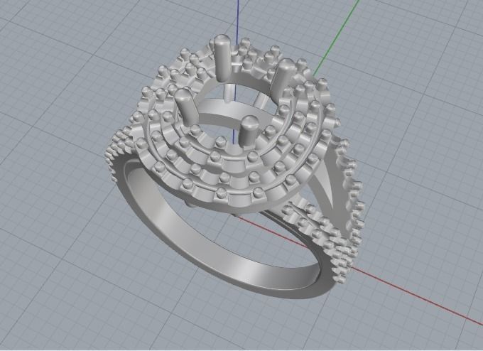 Double halo ring Model 2199 3D print model_2