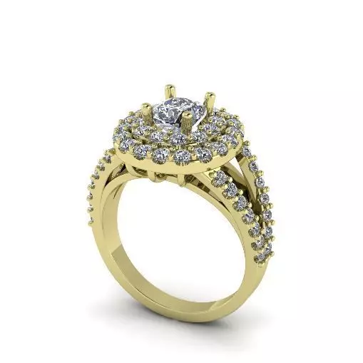 Double halo ring Model 2199 3D print model_0