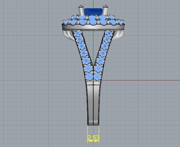 Double halo ring Model 2199 3D print model_8