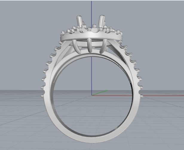 Double halo ring Model 2199 3D print model_4