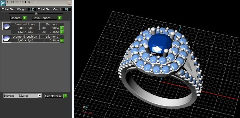 Double halo ring Model 2199 3D print model_10