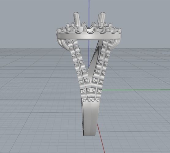 Double halo ring Model 2199 3D print model_3