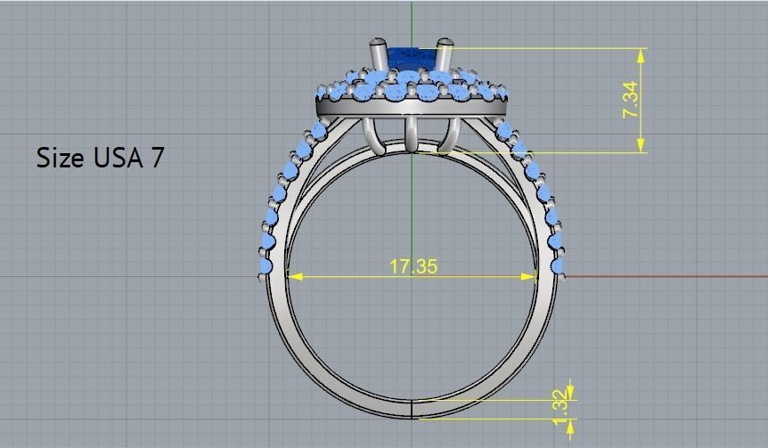 Double halo ring Model 2199 3D print model_6