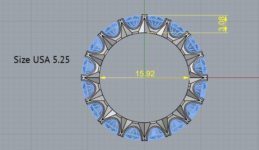 Ring Model 2208 3D print model_5