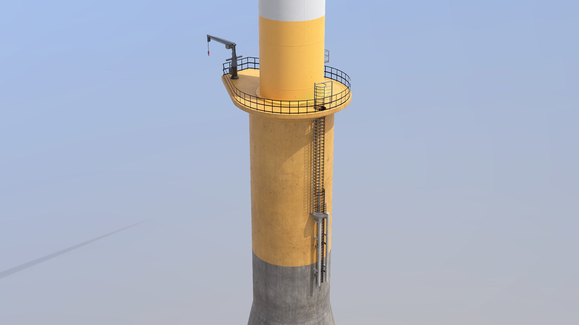 Offshore Wind Turbines Farm Low-poly 3D model_7