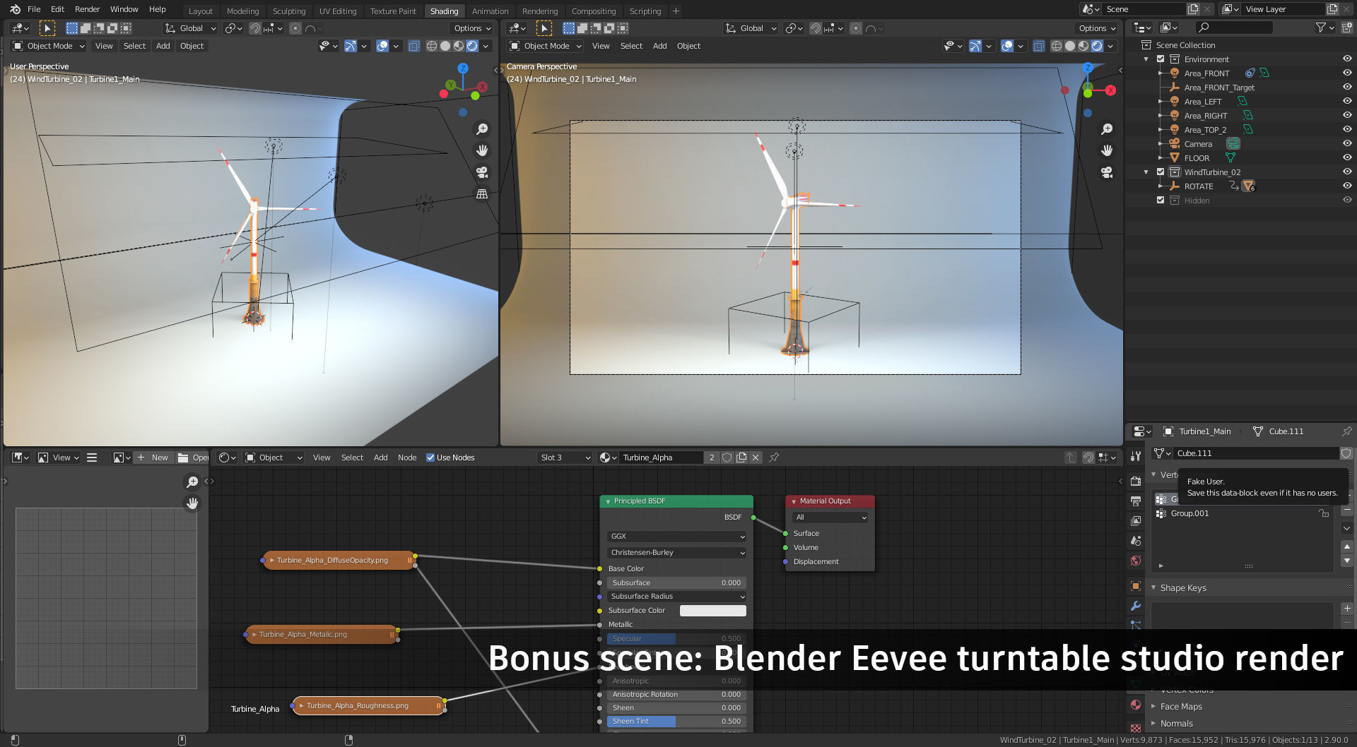 Offshore Wind Turbines Farm Low-poly 3D model_11