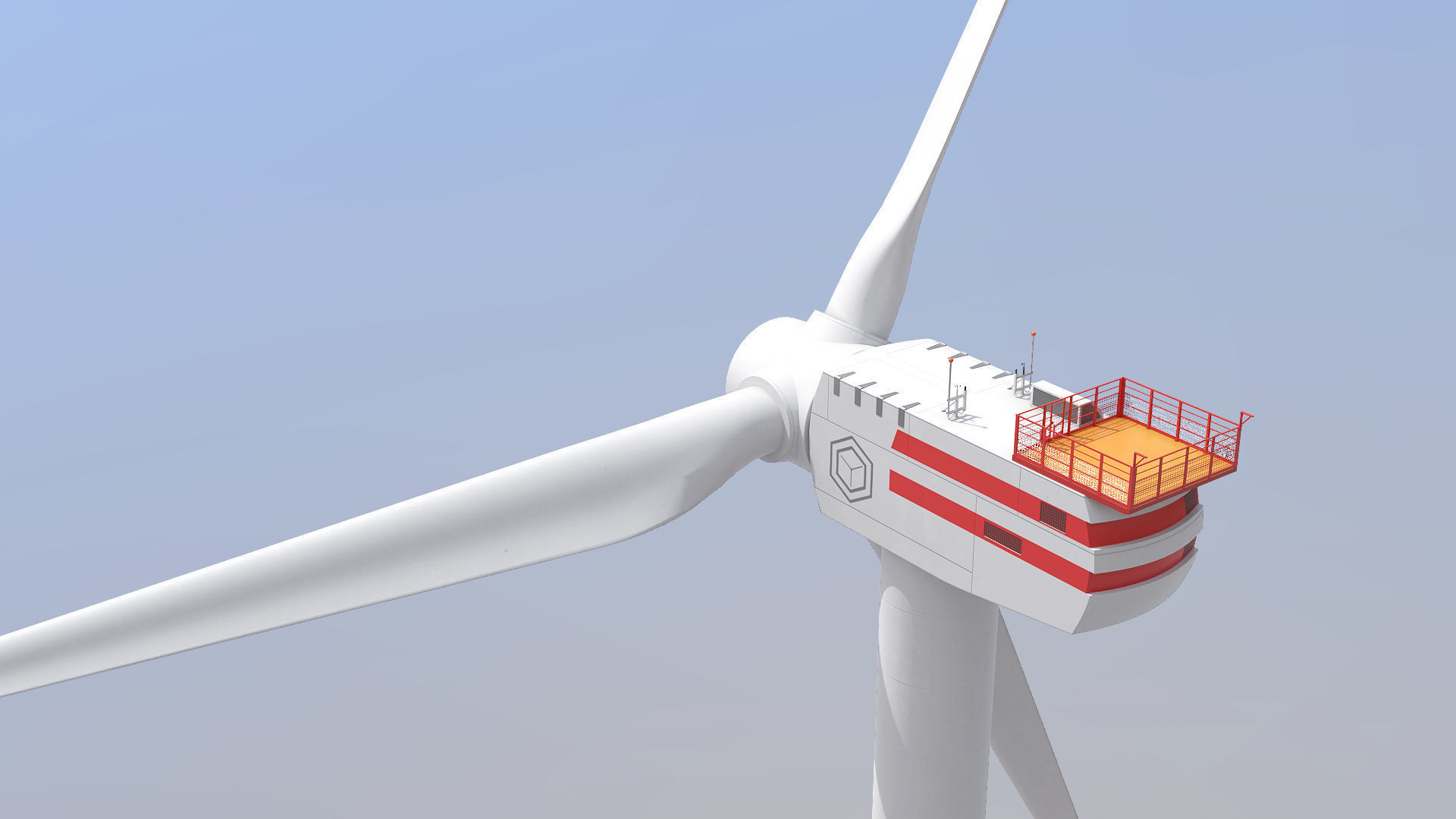 Offshore Wind Turbines Farm Low-poly 3D model_12