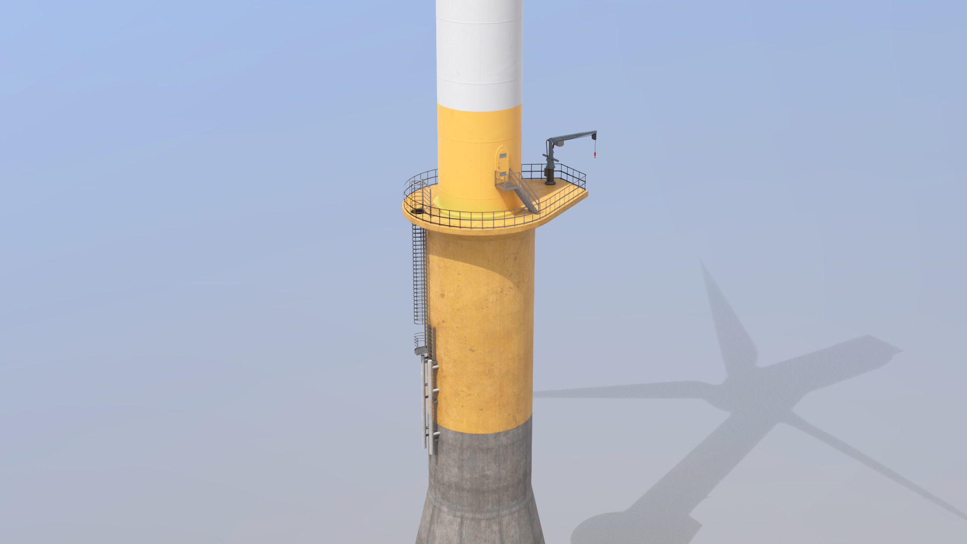 Offshore Wind Turbines Farm Low-poly 3D model_6