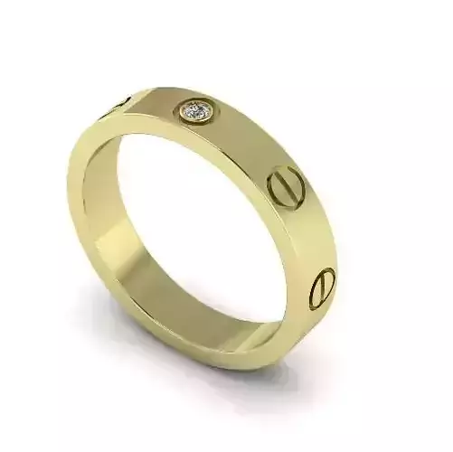 Ring with bolts and stone Model 2223