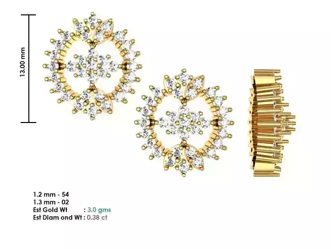 Women Solitaire Diamond Earrings