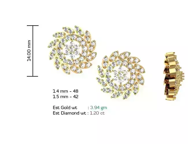 Women Solitaire Diamond Earrings