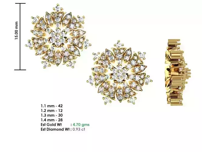 Women Solitaire Diamond Earrings