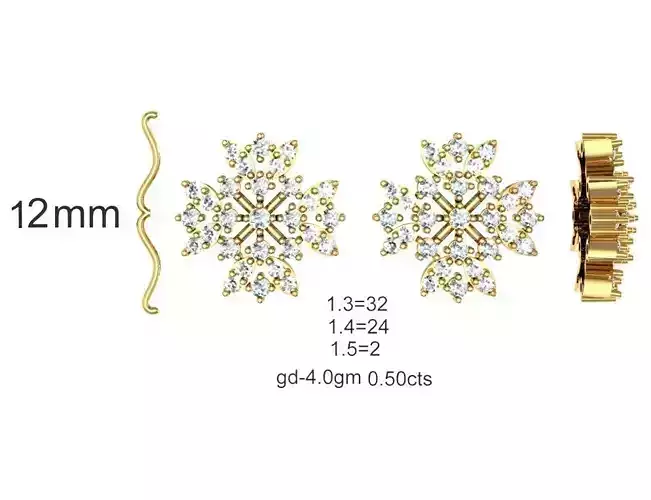 Women Solitaire Diamond Earrings