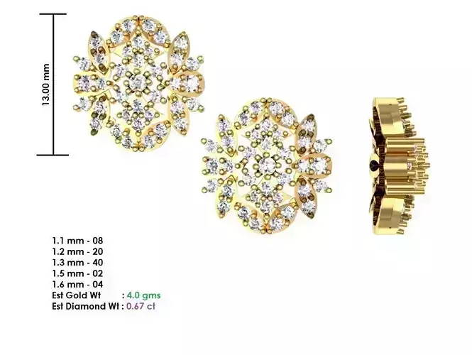 Women Solitaire Diamond Earrings