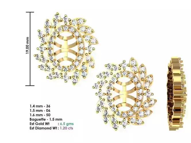 Women Solitaire Diamond Earrings
