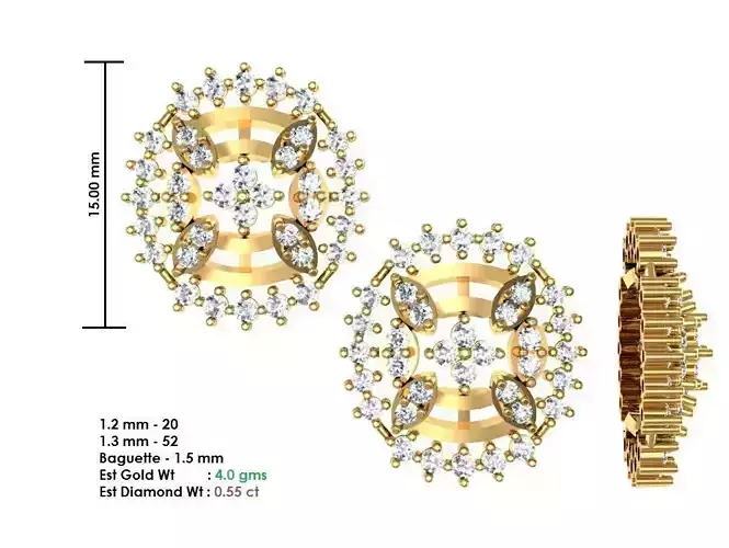 Women Solitaire Diamond Earrings