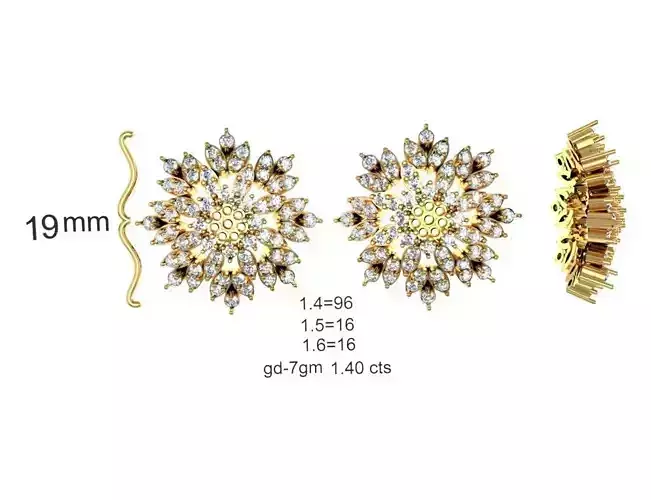 Women Solitaire Diamond Earrings