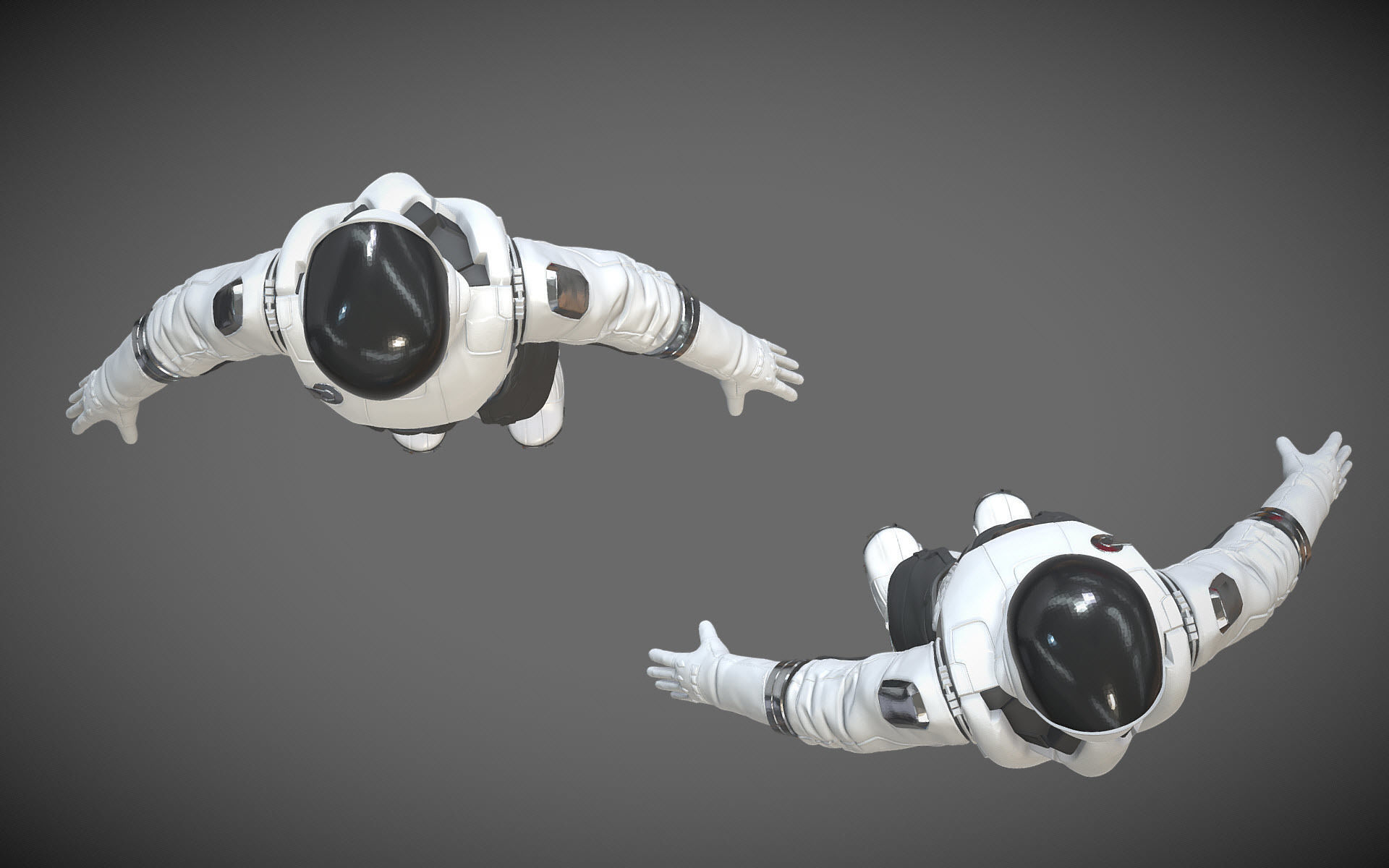  High poly  Astronaut Spacesuit Space Suit 3D print model_9