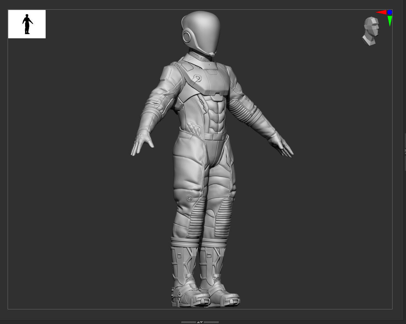  High poly  Astronaut Spacesuit Space Suit 3D print model_15