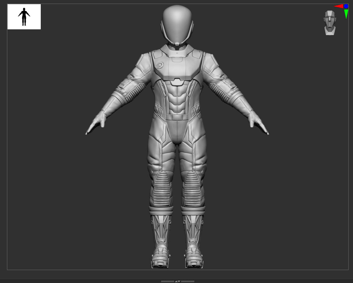  High poly  Astronaut Spacesuit Space Suit 3D print model_14