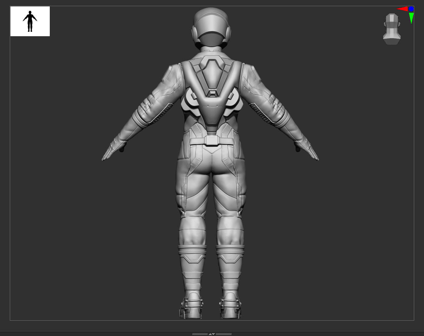  High poly  Astronaut Spacesuit Space Suit 3D print model_16