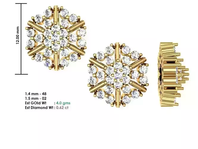 Women Solitaire Diamond Earrings