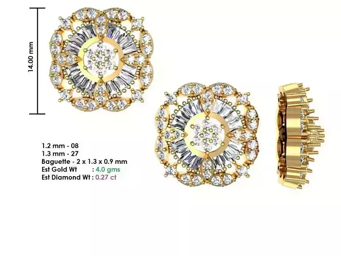 Women Solitaire Diamond Earrings