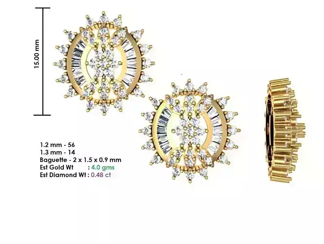 Women Solitaire Diamond Earrings