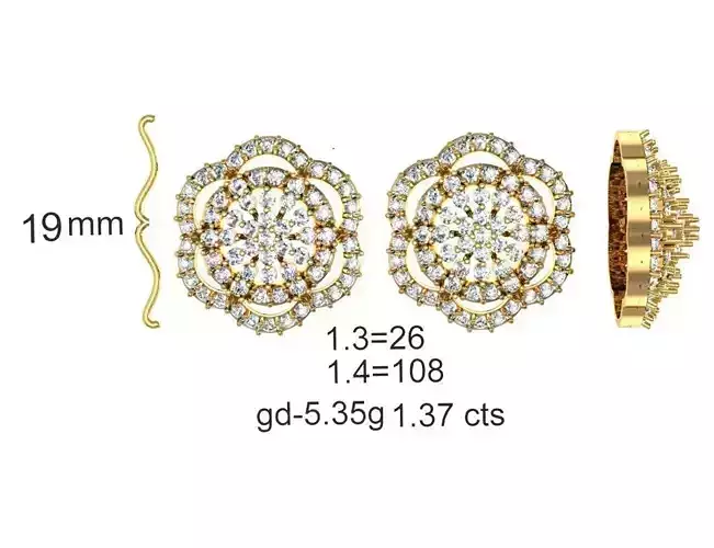 Women Solitaire Diamond Earrings