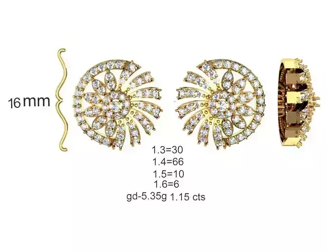 Women Solitaire Diamond Earrings