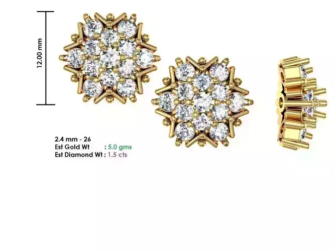 Women Solitaire Diamond Earrings