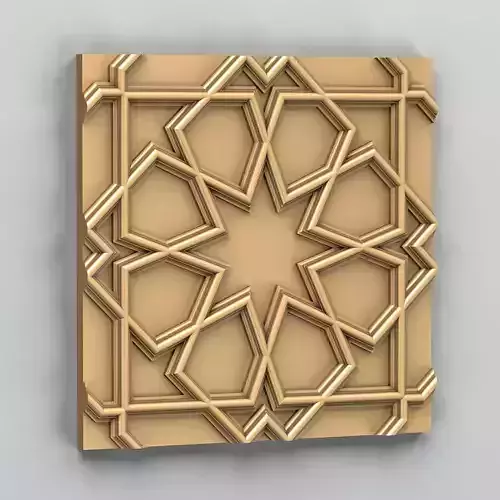 Wall panel 032 Arabic 3D model