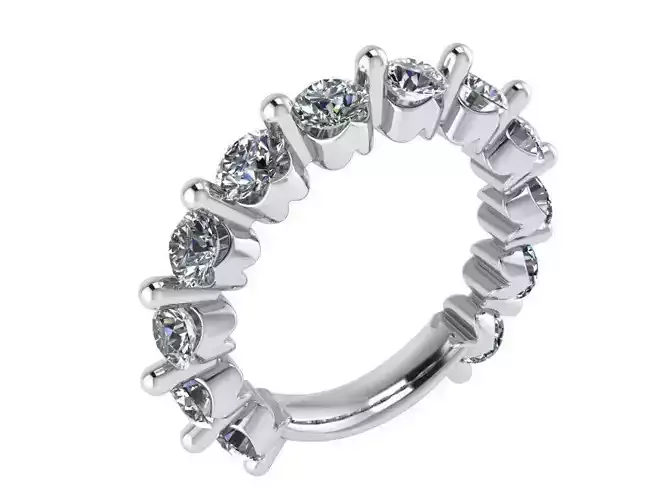 Round Diamond ring 2818 3D print model 