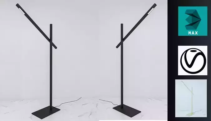 Black Abajur 3D model Free 3D model