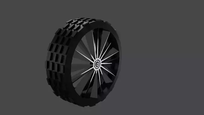 Low Poly Car Wheel