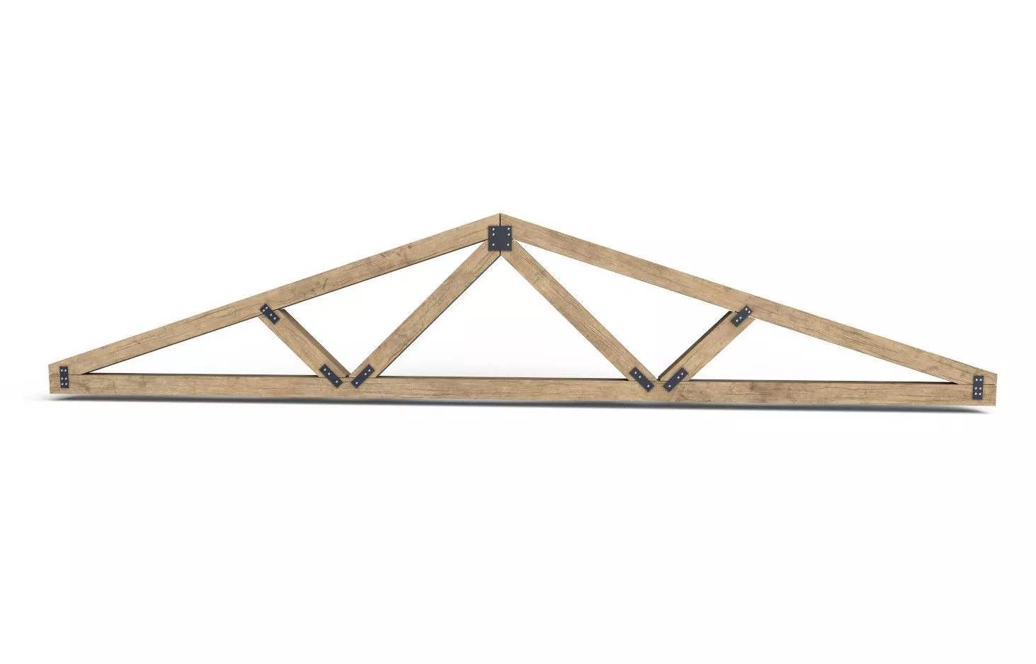 Wooden Roof Truss 03 Low-poly 3D model