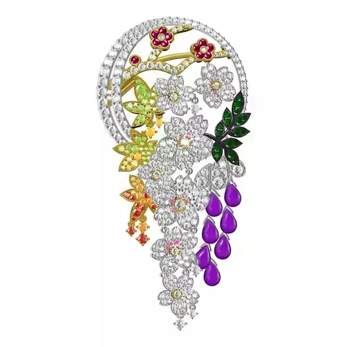 Antique Flower Brooch