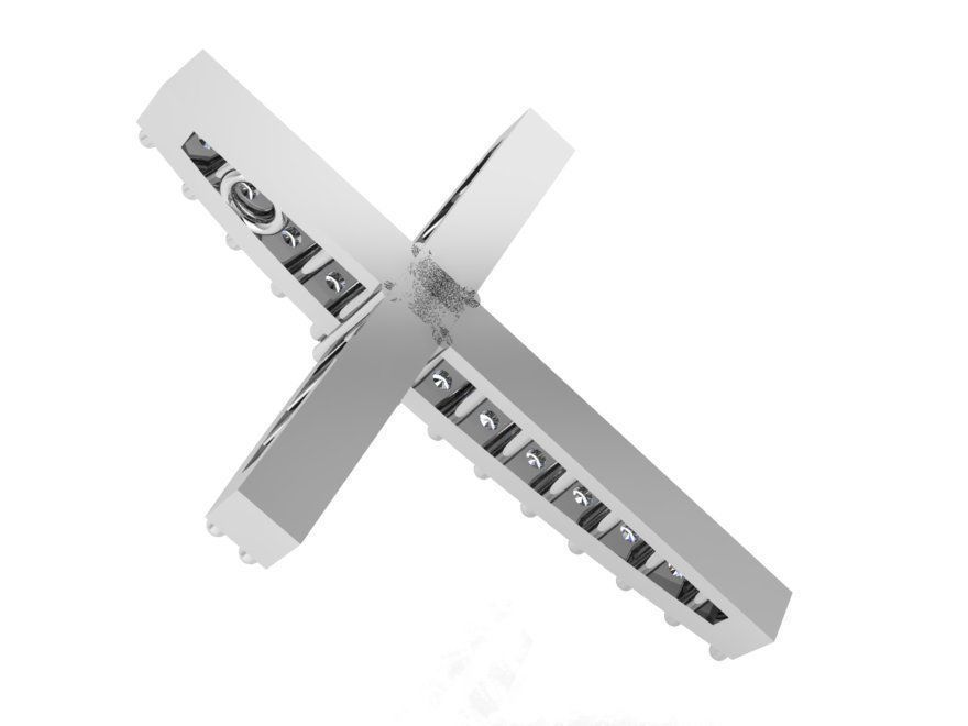 Nice Cross pendant 2821 3D print model  3D print model_3
