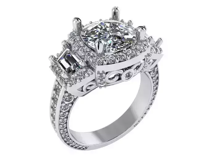 Nobby diamond ring 2825 3D print  model