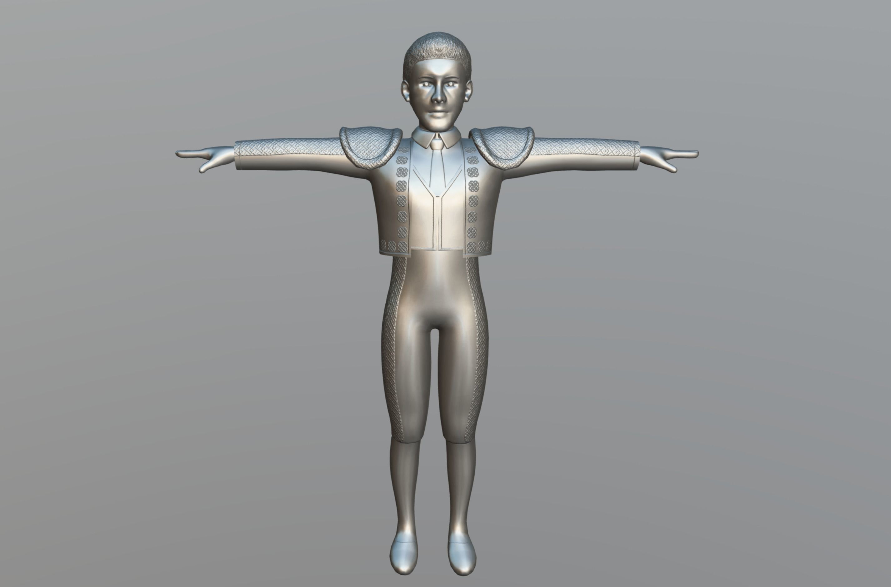 Matador bullfighter Low-poly 3D model_6