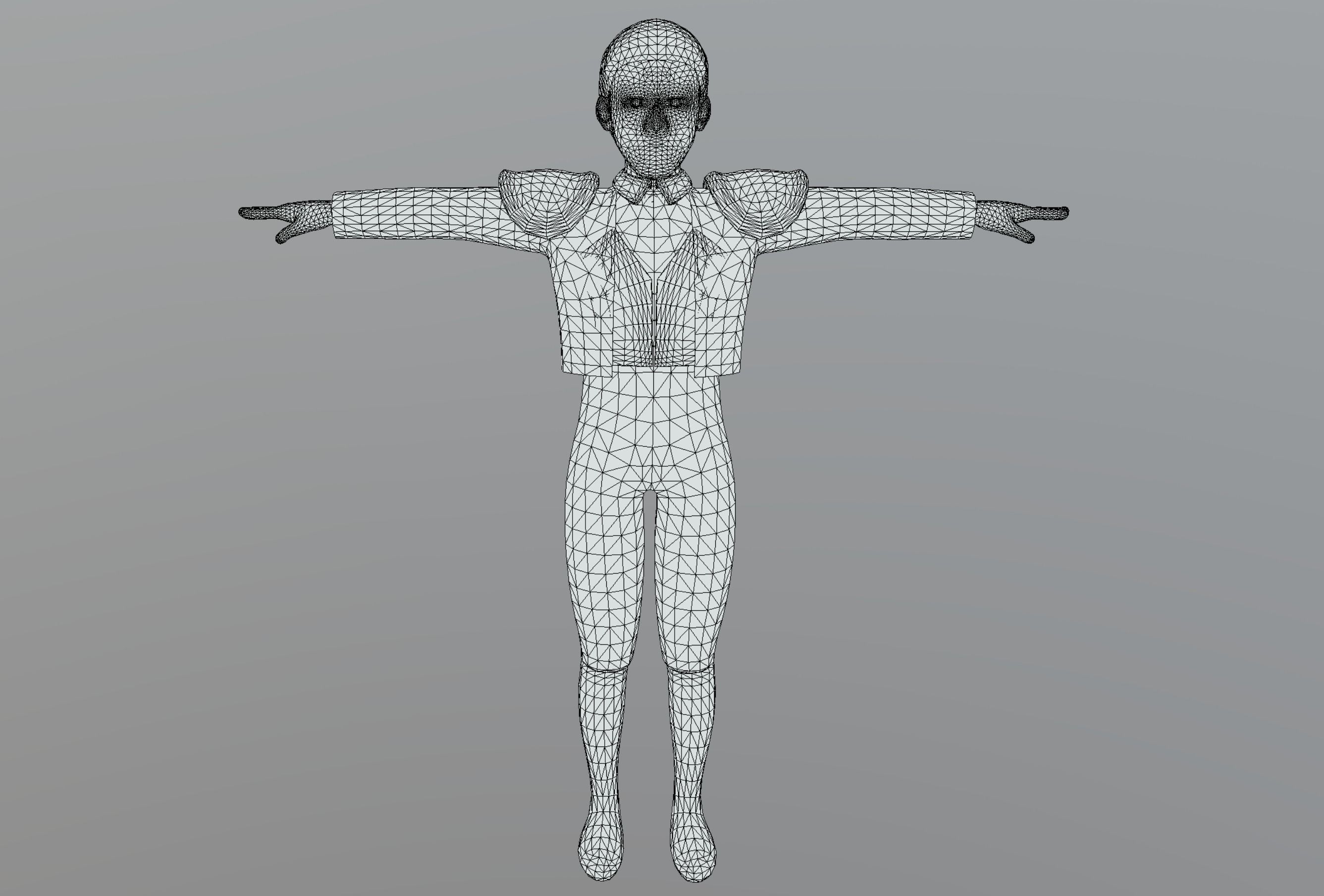 Matador bullfighter Low-poly 3D model_7