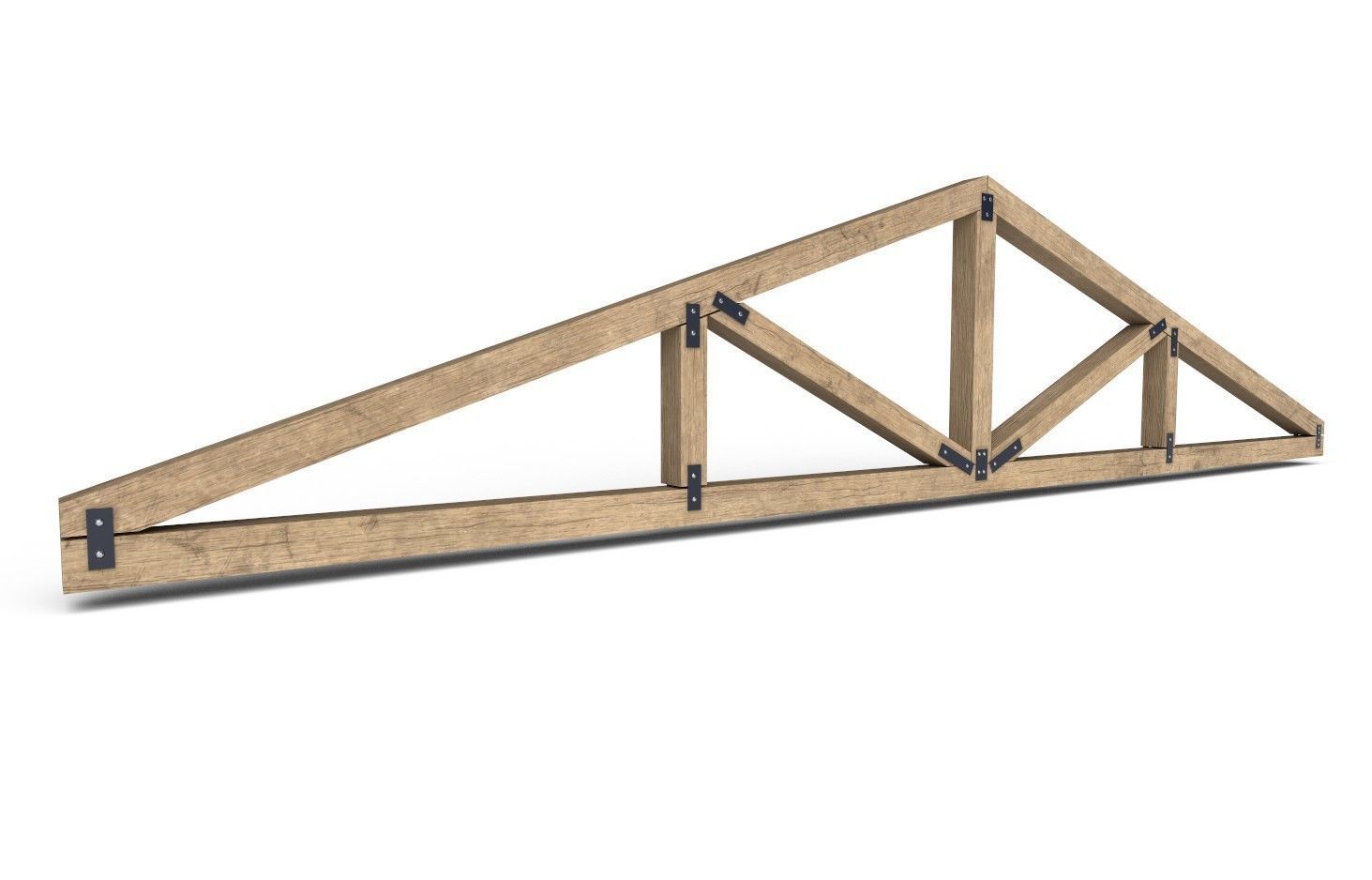 Wooden Roof Truss 04 Low-poly 3D model_7