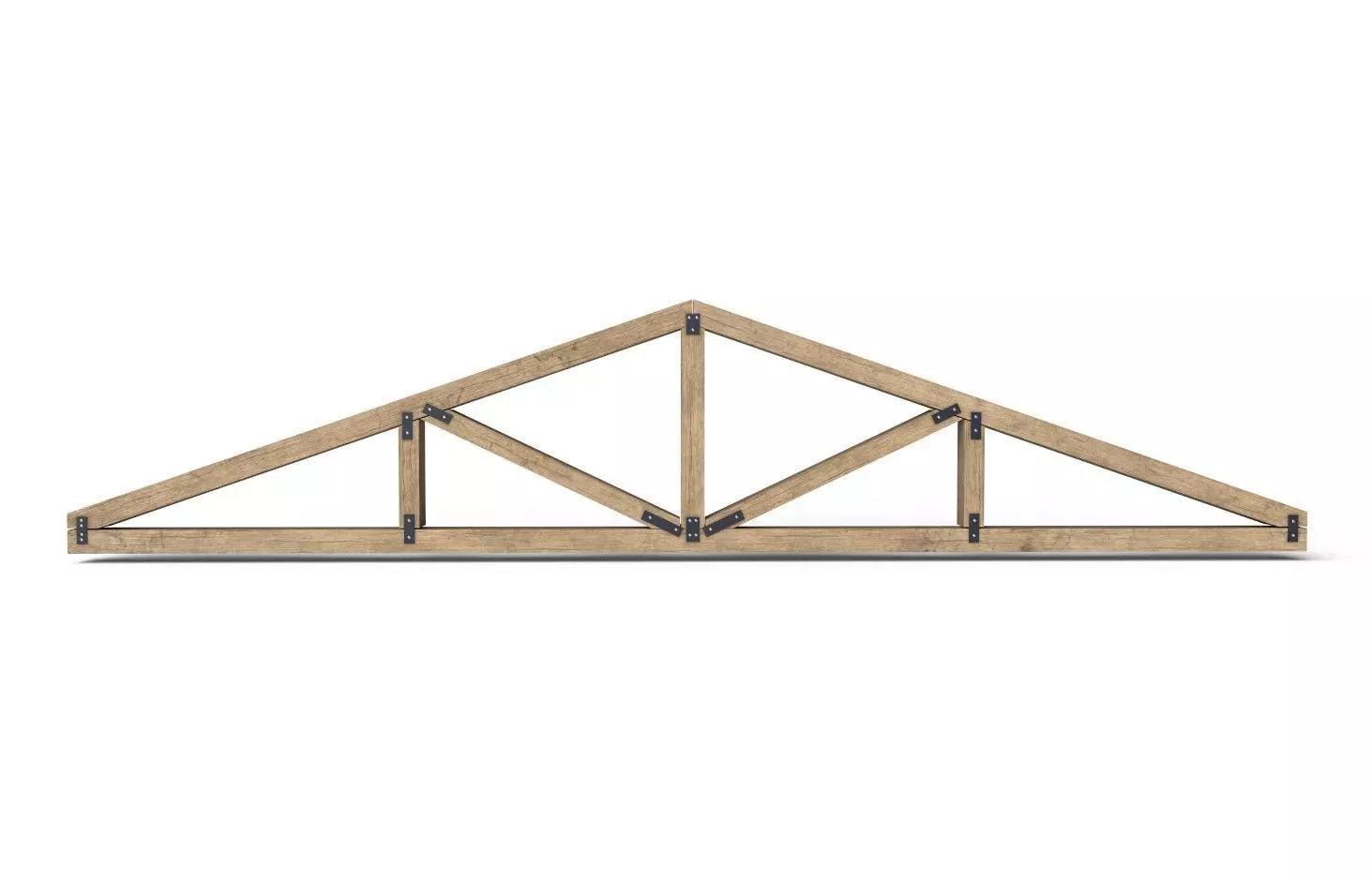 Wooden Roof Truss 04 Low-poly 3D model_0