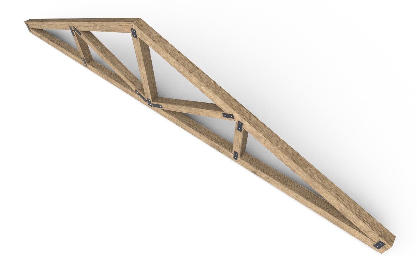 Wooden Roof Truss 04 Low-poly 3D model_21