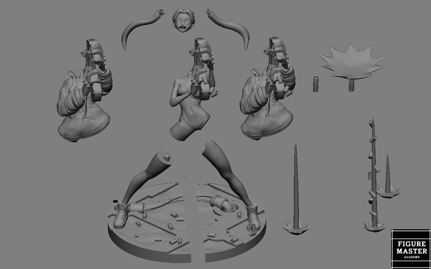 REBECCA 2 CYBERPUNK EDGERUNNERS 2077 ANIME GIRL CHARACTER 3D print model_26